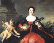 Repro painting of Philippine elisabeth d'Orleans or her sister Louise Anne de Bourbon, Jjean-Marc nattier